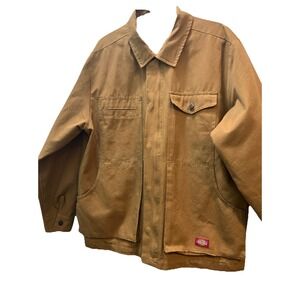 Dickies Work Jacket Vintage Duck Canvas, Size XLarge 5 Pockets Zip Button Front